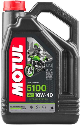שמן  חצי סינטטי  לאופנוע 5100 צמיגות 10W40 מבית MOTUL—4L