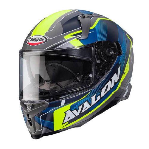 CABERG Avalon X Optic Matt Grey Blue Yellow- – קסדה סגורה
