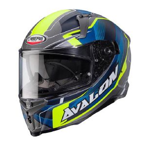 CABERG Avalon X Optic Matt Grey Blue Yellow- – קסדה סגורה