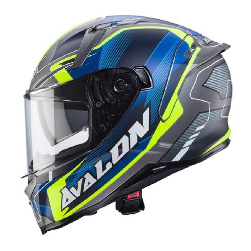 CABERG Avalon X Optic Matt Grey Blue Yellow- – קסדה סגורה