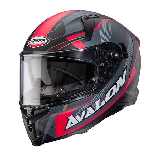 CABERG Avalon X Optic Matt Black Grey Red – קסדה סגורה