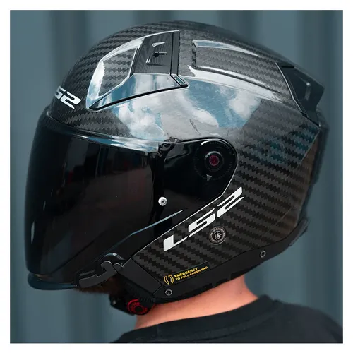 קסדה 3/4 אל אס 2 אינפנטי קרבון מבריק Ls2 Infinty Carbon