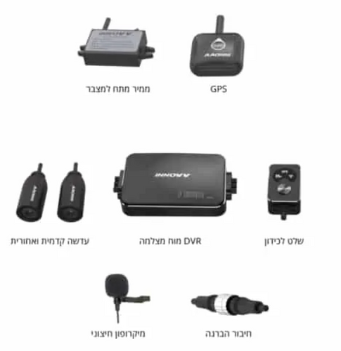 INNOVV K3 מצלמה קדמית ואחורית לאופנועים כולל שלט ומיקרופון חיצוני