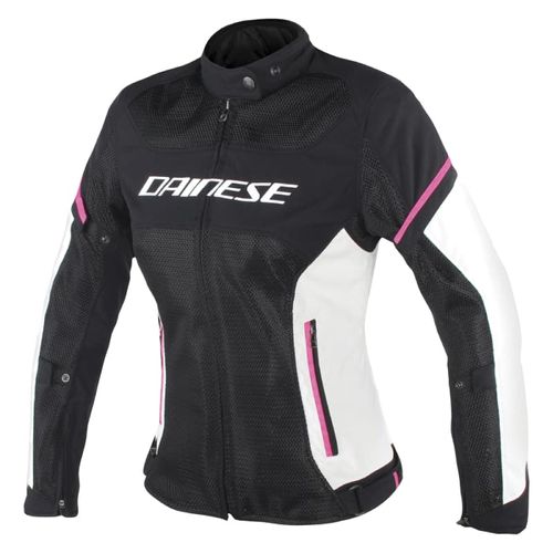 מעיל קיץ נשים לאופנוע AIR FRAME D1 TEX מבית DAINESE-ורוד לבן