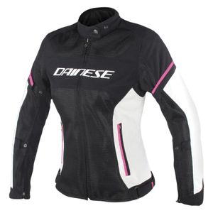 מעיל קיץ נשים לאופנוע AIR FRAME D1 TEX מבית DAINESE-ורוד לבן