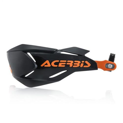 מגן ידיים סגור – ACERBIS – צבע שחור עם מוט בצבע כתום