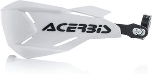 מגן ידיים סגור-ACERBIS-צבע לבן עם מוט בצבע שחור