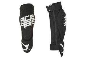 מגן ברך X-ZIP רך עם רוכסן מבית ACERBIS-שחור לבן