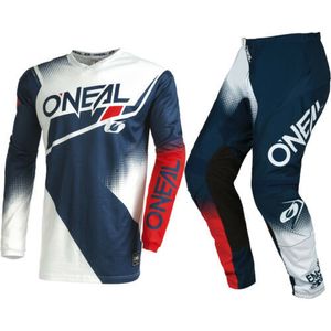 חליפת רכיבה אוניל כחול/ לבן/ אדום – ONEAL ELEMENT RACEWEAR V.22