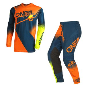 חליפת רכיבה אוניל כתום/ כחול/ צהוב – ONEAL ELEMENT RACEWEAR V.22