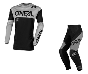 חליפת רכיבה אוניל 2023 שחור/ אפור – ONEAL ELEMENT RACEWEAR V.23