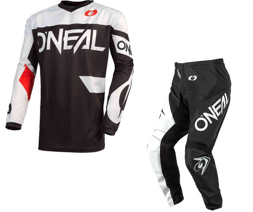 חליפת רכיבה אוניל שחור/ לבן – ONEAL ELEMENT RACEWEAR V.22