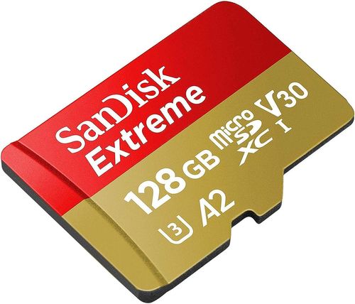 כרטיס זכרון מותאם במיוחד למצלמות בתנועה-SANDISK EXTREME 128GB