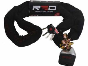 מנעול שרשרת לאופנוע ביטוח עובי 12 מ"מ- RED
