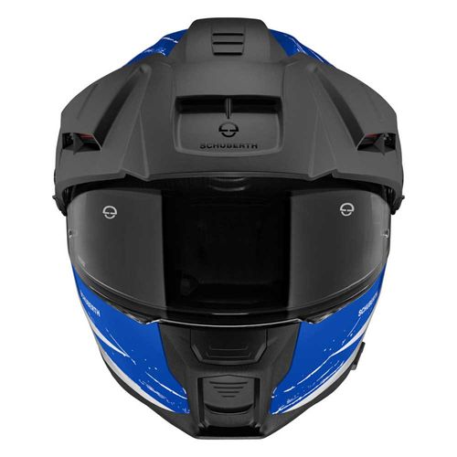 קסדה נפתחת אדוונצר – Schuberth E2 Explorer Off-Road מעוטר לבן אדום כחול