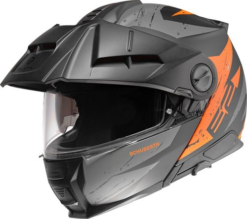קסדה נפתחת אדוונצר – Schuberth E2 Explorer Off-Road מעוטר מט עם כתום