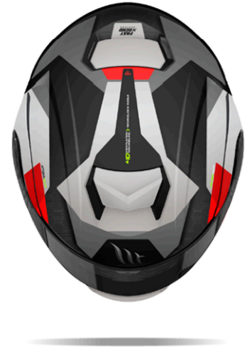 קסדת אופנוע אפור אדום דגם ATOM W17 מבית MT