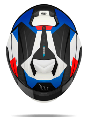קסדת אופנוע כחול אדום דגם ATOM W17 מבית MT