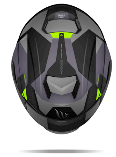 קסדת אופנוע שחור אפור דגם ATOM W17 מבית MT