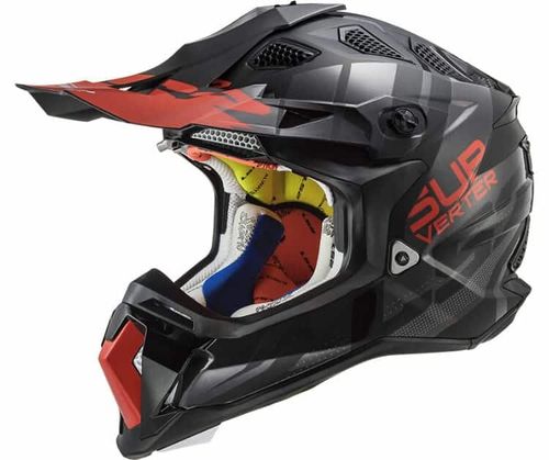 LS2 MX700-קסדת שטח דגמי 2021-שחור אדום
