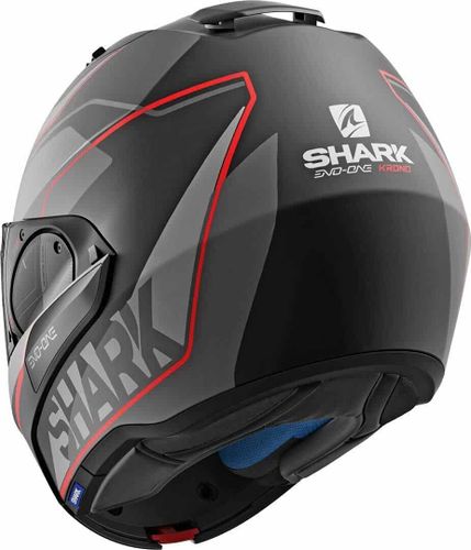 קסדה נפתחת לאופנוע EVO-ONE KRONO מבית SHARK-שחור אדום אפור
