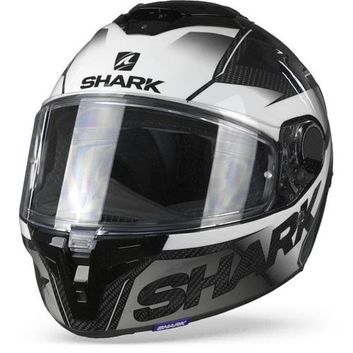 קסדה מלאה לאופנוע SPARTAN GT SHESTTER מבית SHARK-שחור לבן