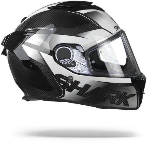 קסדה מלאה לאופנוע SPARTAN GT SHESTTER מבית SHARK-שחור לבן