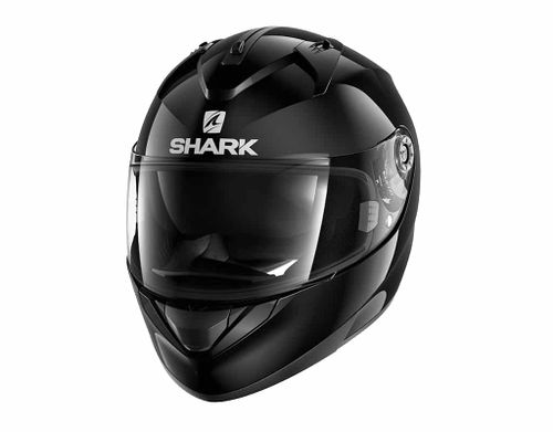 קסדה מלאה לאופנוע RIDILL BLANK מבית SHARK-שחור מבריק