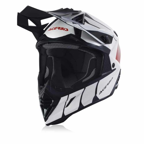 קסדת שטח לאופנוע X-TRACK מבית ACERBIS-לבן אדום שחור