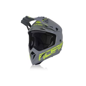 קסדת שטח לאופנוע STEEL CARBON מבית ACERBIS-אפור צהוב