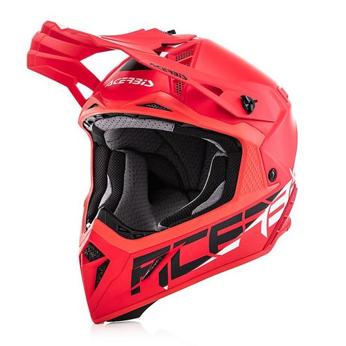 קסדת שטח לאופנוע STEEL CARBON מבית ACERBIS-אדום
