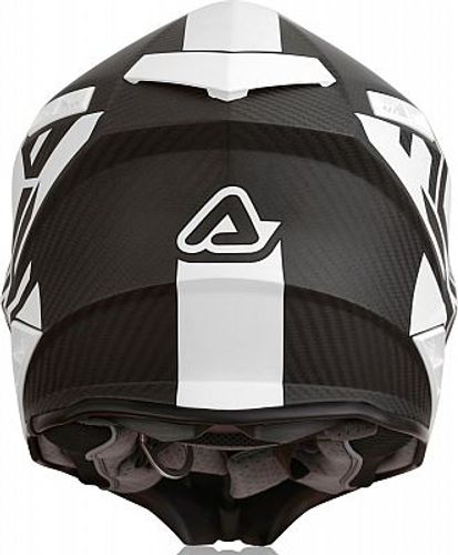 קסדת שטח לאופנוע STEEL CARBON מבית ACERBIS-שחור לבן
