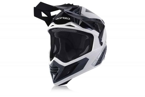קסדת שטח לאופנוע X-TRACK מבית ACERBIS- לבן שחור