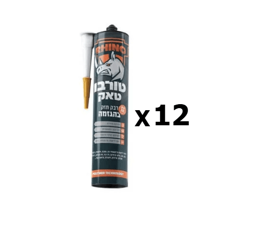 קרטון טורבו טאק- דבק חזק בהגזמה 12 יחידות