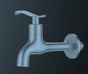 ברז מים קרים מהקיר מעוצב 1335CB מוברש SIVANOFIR