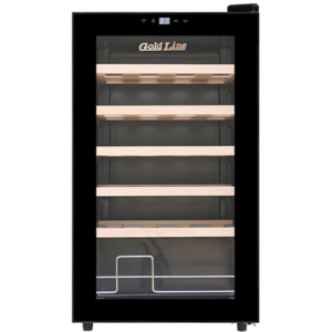 מקרר יין עם מדפי עץ 24 בקבוקים Gold Line BC-24