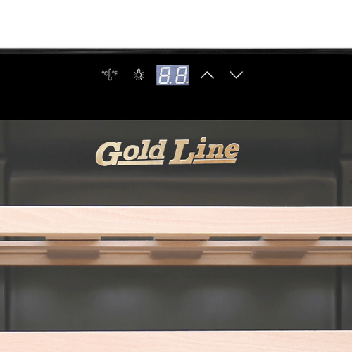 מקרר יין עם מדפי עץ 24 בקבוקים Gold Line BC-24