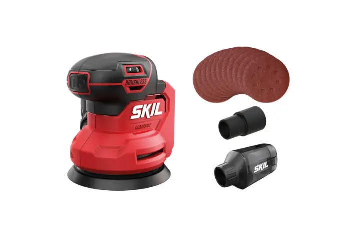 גוף מלטשת אקצנטרית "5 (125 מ"מ) נטענת 20V Brushless XP עם וויסות מהירות אלקטרוני + מיכל איסוף + מתנה סוללה 2.0Ah + מטען - סקיל SKIL