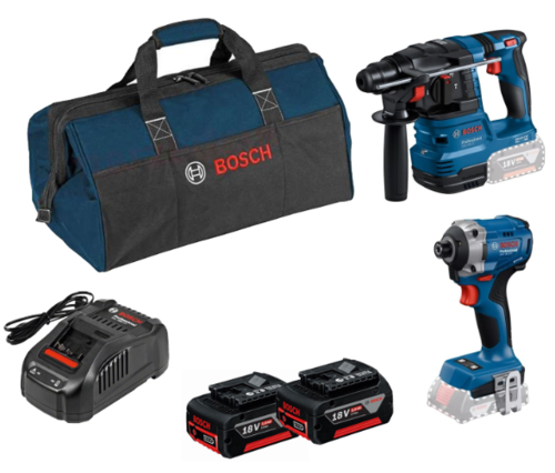 סט מברגת אימפקט + פטישון  סוללות 4AH+2AH תוצרת BOSCH אולר רב תכליתי מתנה