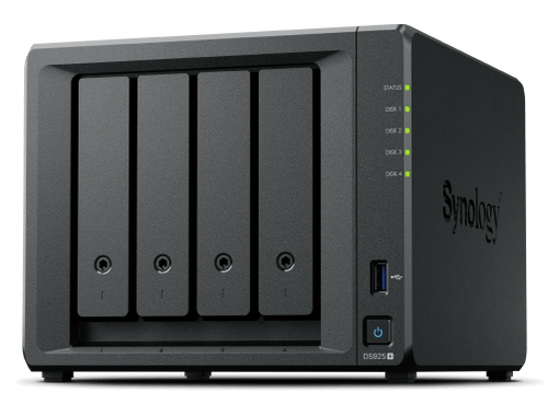 שרת אחסון מתקדם DS925+‎ – 4 NAS ללא כוננים Synology DiskStation DS 925+ 4-Bay