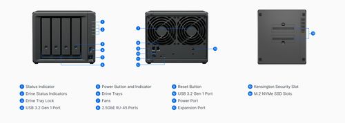שרת אחסון מתקדם DS925+‎ – 4 NAS ללא כוננים Synology DiskStation DS 925+ 4-Bay