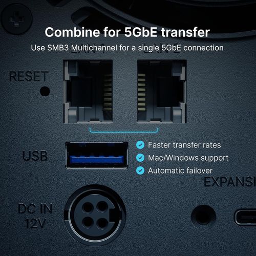 שרת אחסון מתקדם DS925+‎ – 4 NAS ללא כוננים Synology DiskStation DS 925+ 4-Bay