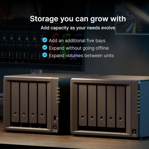 שרת אחסון מתקדם DS925+‎ – 4 NAS ללא כוננים Synology DiskStation DS 925+ 4-Bay