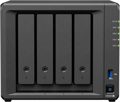 שרת אחסון מתקדם DS925+‎ – 4 NAS ללא כוננים Synology DiskStation DS 925+ 4-Bay