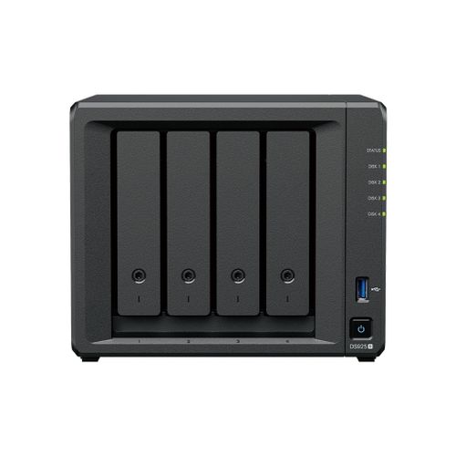 שרת אחסון מתקדם DS925+‎ – 4 NAS ללא כוננים Synology DiskStation DS 925+ 4-Bay