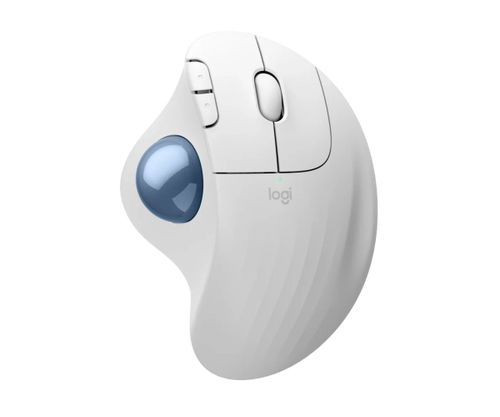 עכבר Logitech M575S TrackBall Off-White Blue Ball 2000DPI BT