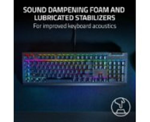 מקלדת גיימינג RAZER BlackWidow V4 X Green Mechanical Switch