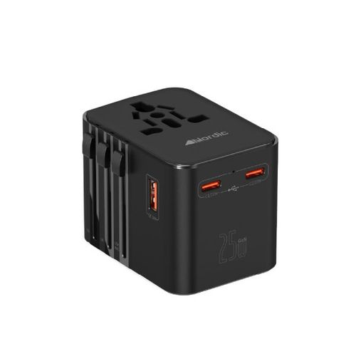 שקע עולמי עם מטען Nordic 25W GaN