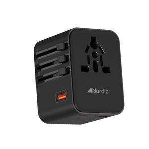 שקע עולמי עם מטען Nordic 25W GaN