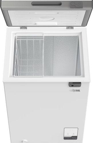  מקפיא שוכב - 99 ליטר General ג'נרל GE101MCIX - לבן/דלת נירוסטה מוכר חיצוני באתר בלבד General מקפיא שוכב - 99 ליטר General ג'נרל GE101MCIX - לבן/דלת נירוסטה